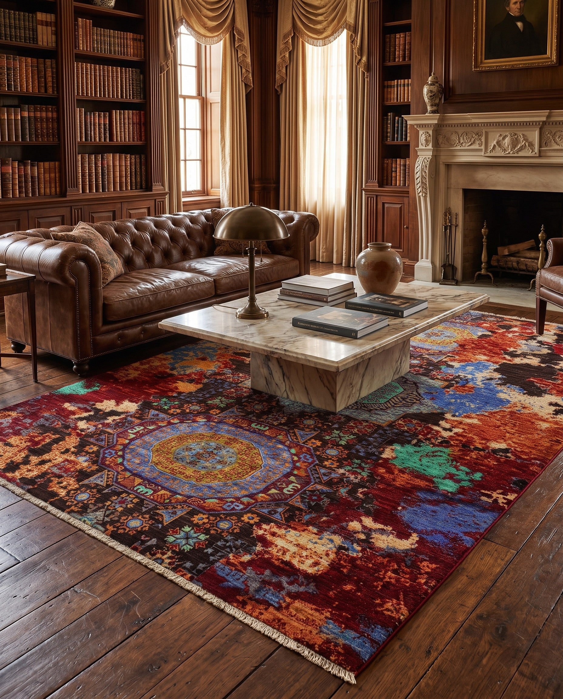 6' 8 x 9' 10 Hand Knotted Mamluk Ziegler Rug