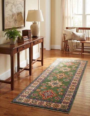 2' 8 x 6' 8 Hand Knotted Kazak Runner Rug