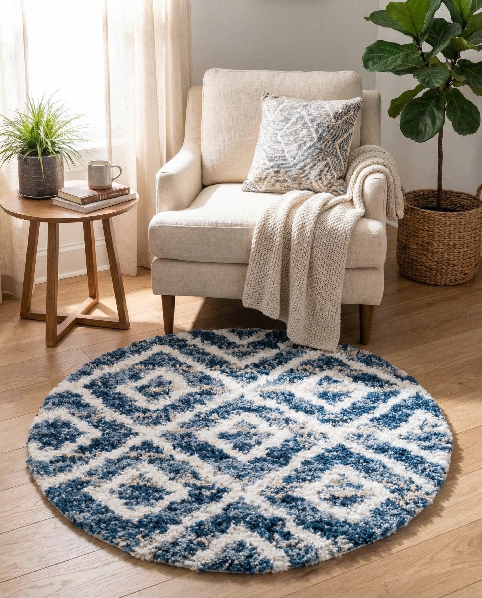 3' 3 x 3' 3 Lagom Shag Round Rug