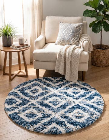 3' 3 x 3' 3 Athena Shag Round Rug