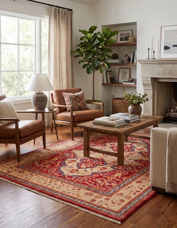 5' x 6' Hand Knotted Kazak Rug