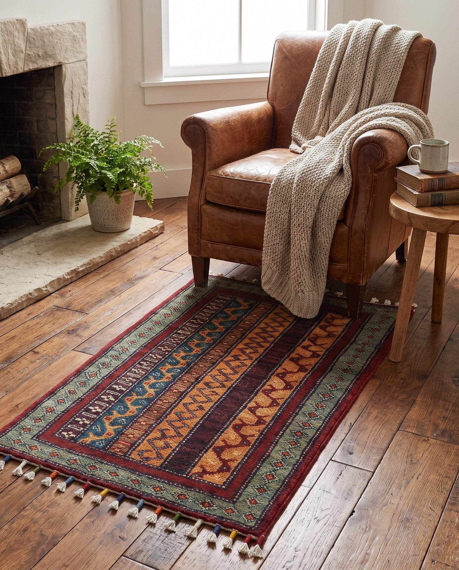 1' 6 x 3' 2 Hand Knotted Kazak Rug