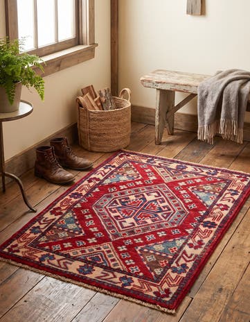 2' x 2' 8 Hand Knotted Kazak Rug
