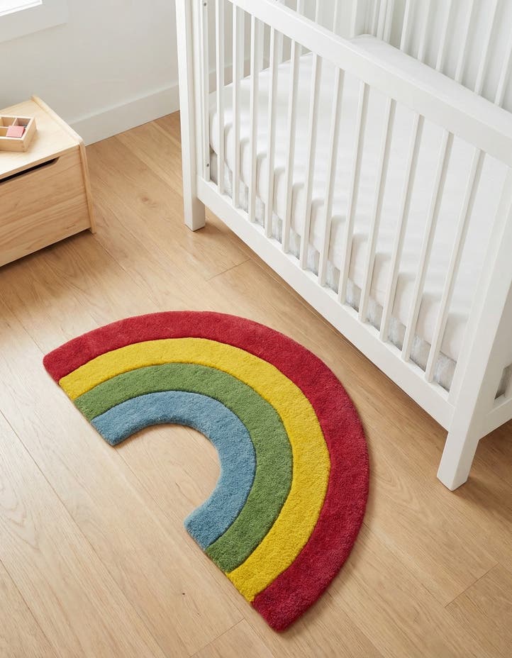 1' 4 x 2' 4 Happy Rugs Rainbow Wool...