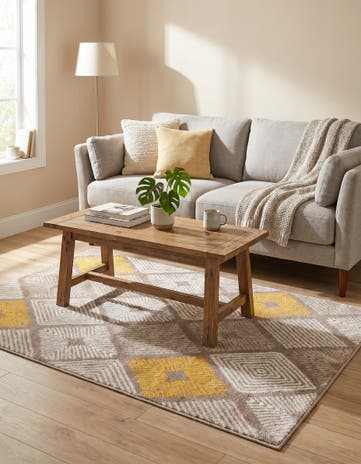Ivory and Yellow Laguna Rug