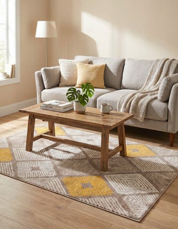 Ivory and Yellow Laguna Rug
