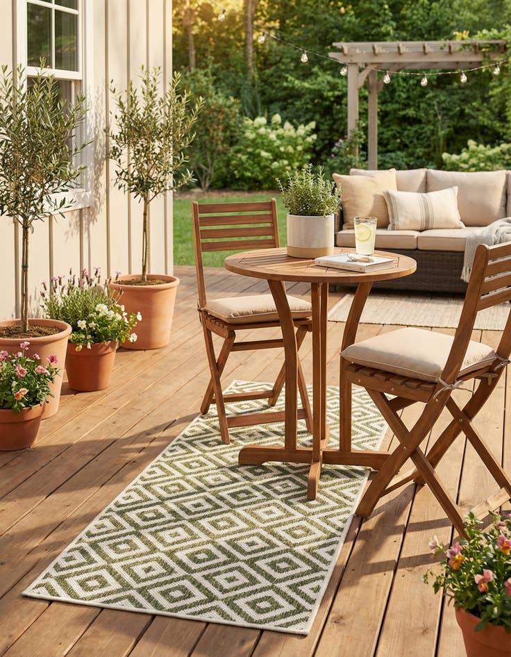 Detail image of 2' x 6' Washable Jill Zarin Costa Rica Indoor / Outdoor Runner Rug