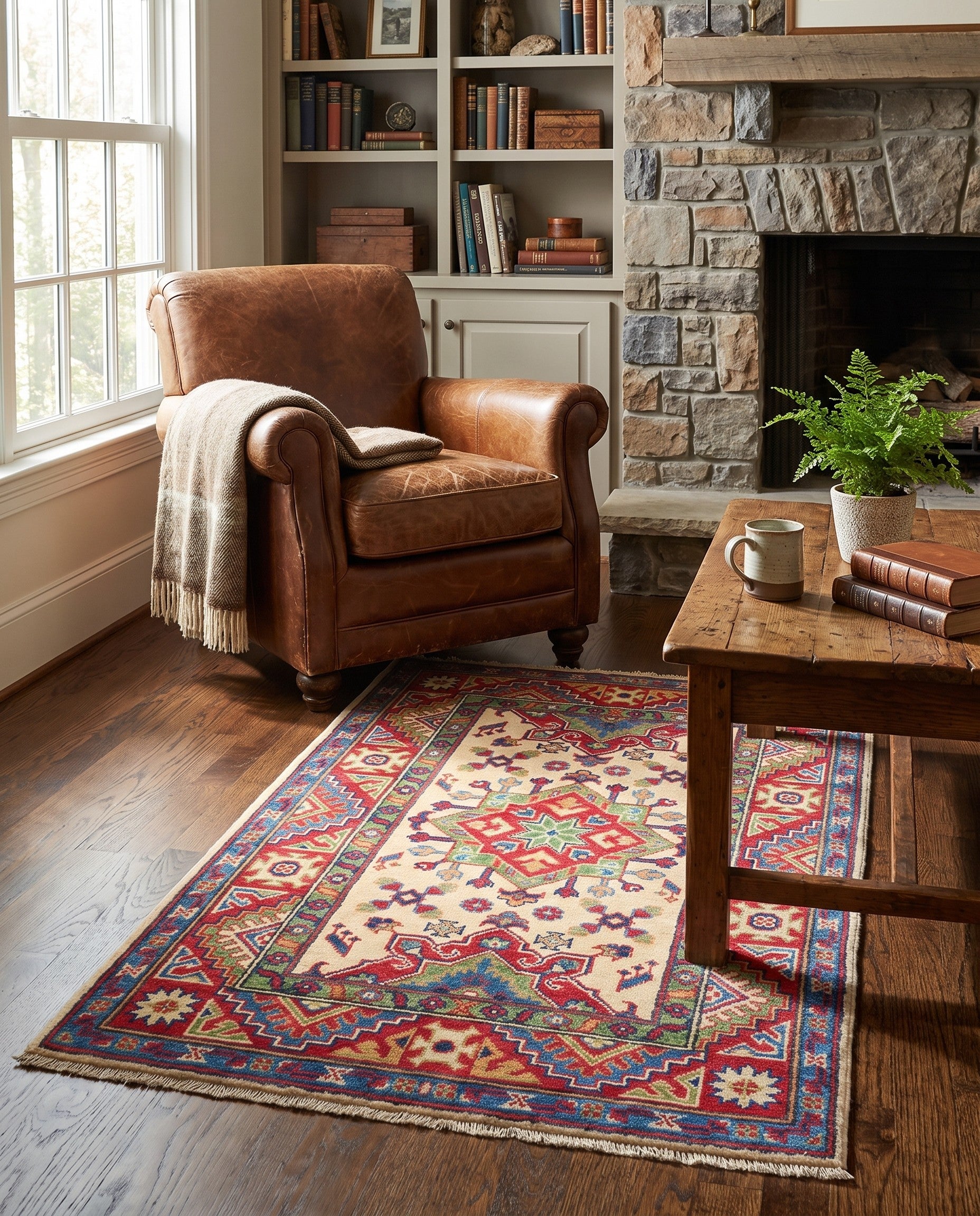 2' 8 x 4' 2 Hand Knotted Kazak Rug