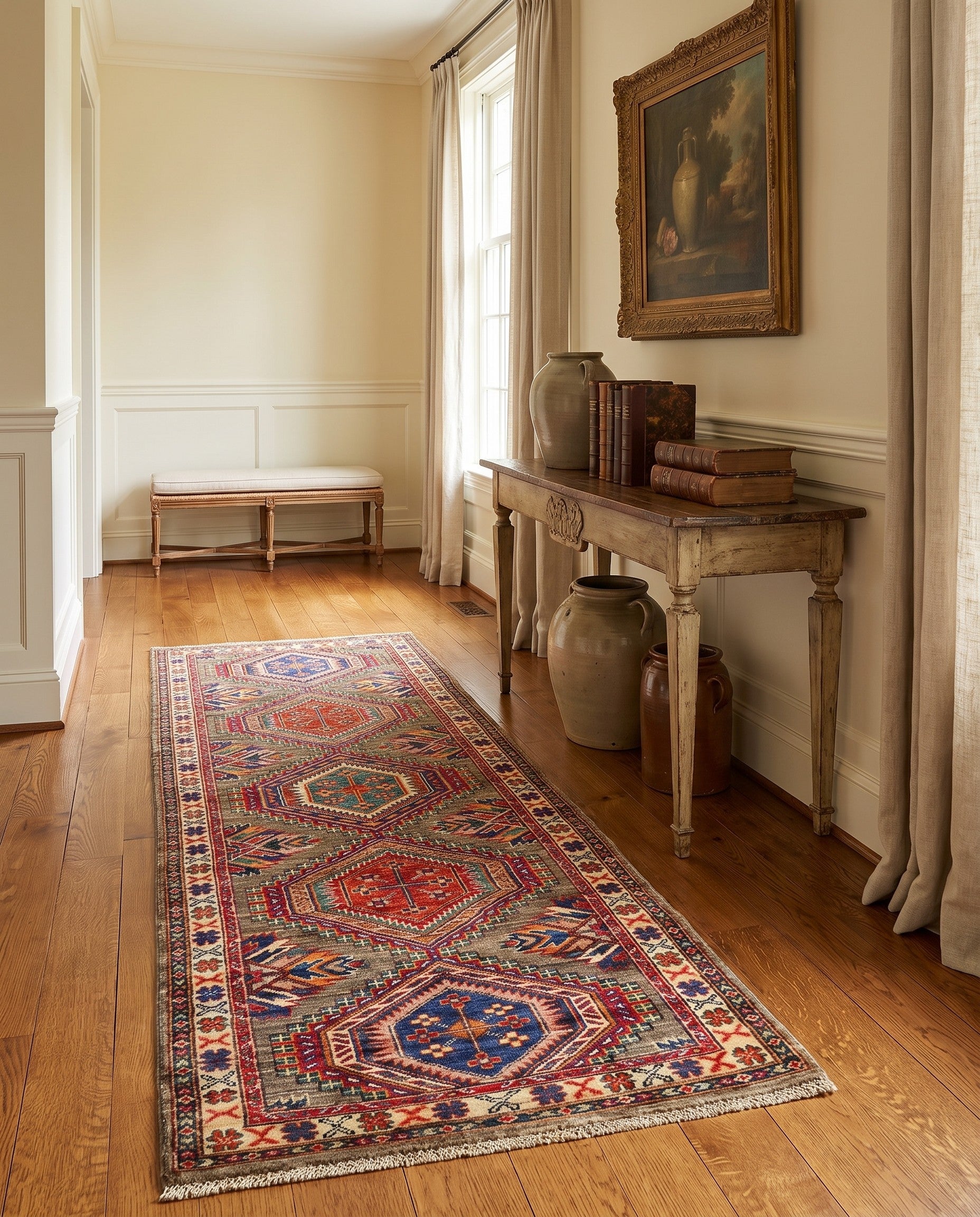 2' 6 x 7' Hand Knotted Kazak Runner Rug