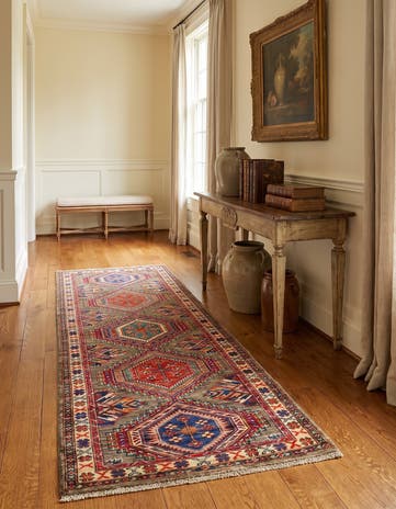 2' 6 x 7' Hand Knotted Kazak Runner Rug