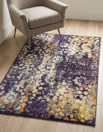 Navy Blue Washable Carnevale Rug