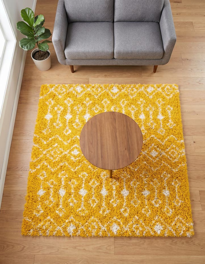5' 3 x 5' 3 Moroccan Trellis Shag S...
