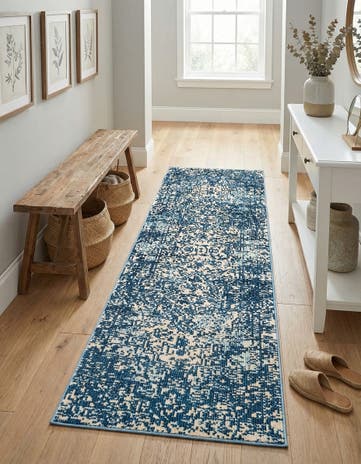 Navy Blue Amulet Runner Rug