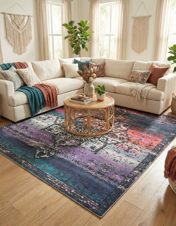 10' 6 x 10' 6 Washable Francesca Square Rug