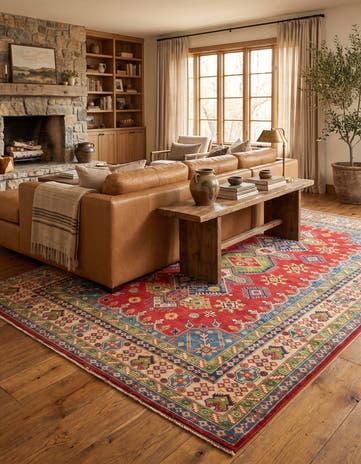 6' 9 x 10' 7 Hand Knotted Kazak Rug