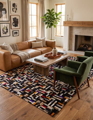 5' x 7' 11 Cowhide - Patchwork Rug