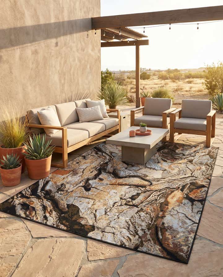 5' x 8' Easy-Clean Modern Indoor / Outdoor Rug
