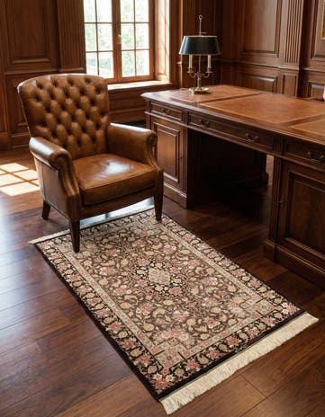 2' 7 x 3' 11 Ghom Silk Rug