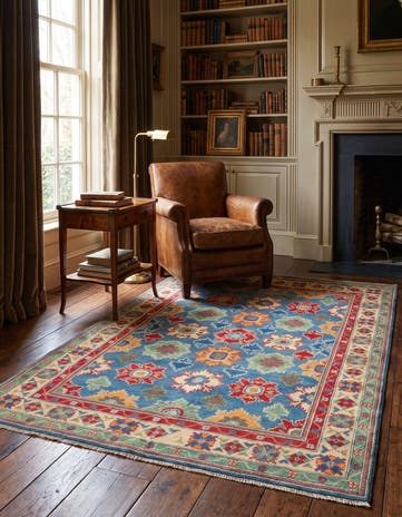 5' 1 x 7' Hand Knotted Kazak Rug