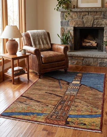 2' 10 x 4' 8 Hand Knotted Ziegler Modern Rug