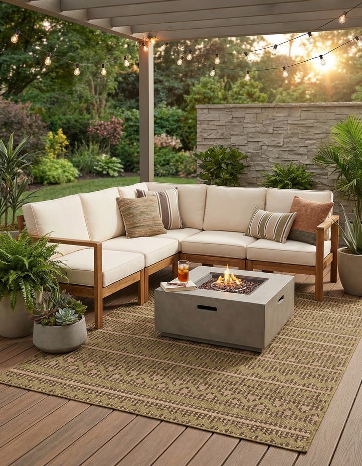 5' x 8' Easy-Clean Modern Indoor / Outdoor...