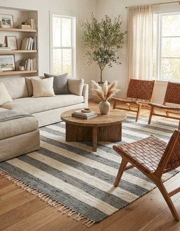 10' x 10' Hand Woven Chindi Rag Square Rug