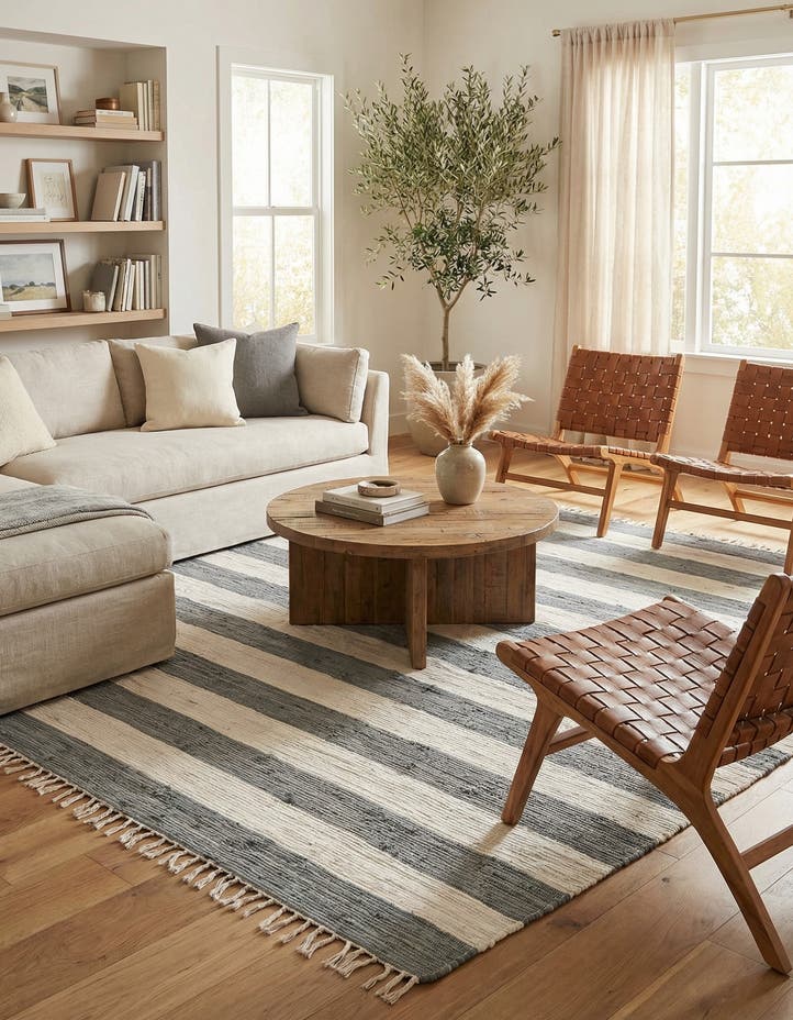 10' x 10' Hand Woven Chindi Rag Square Rug