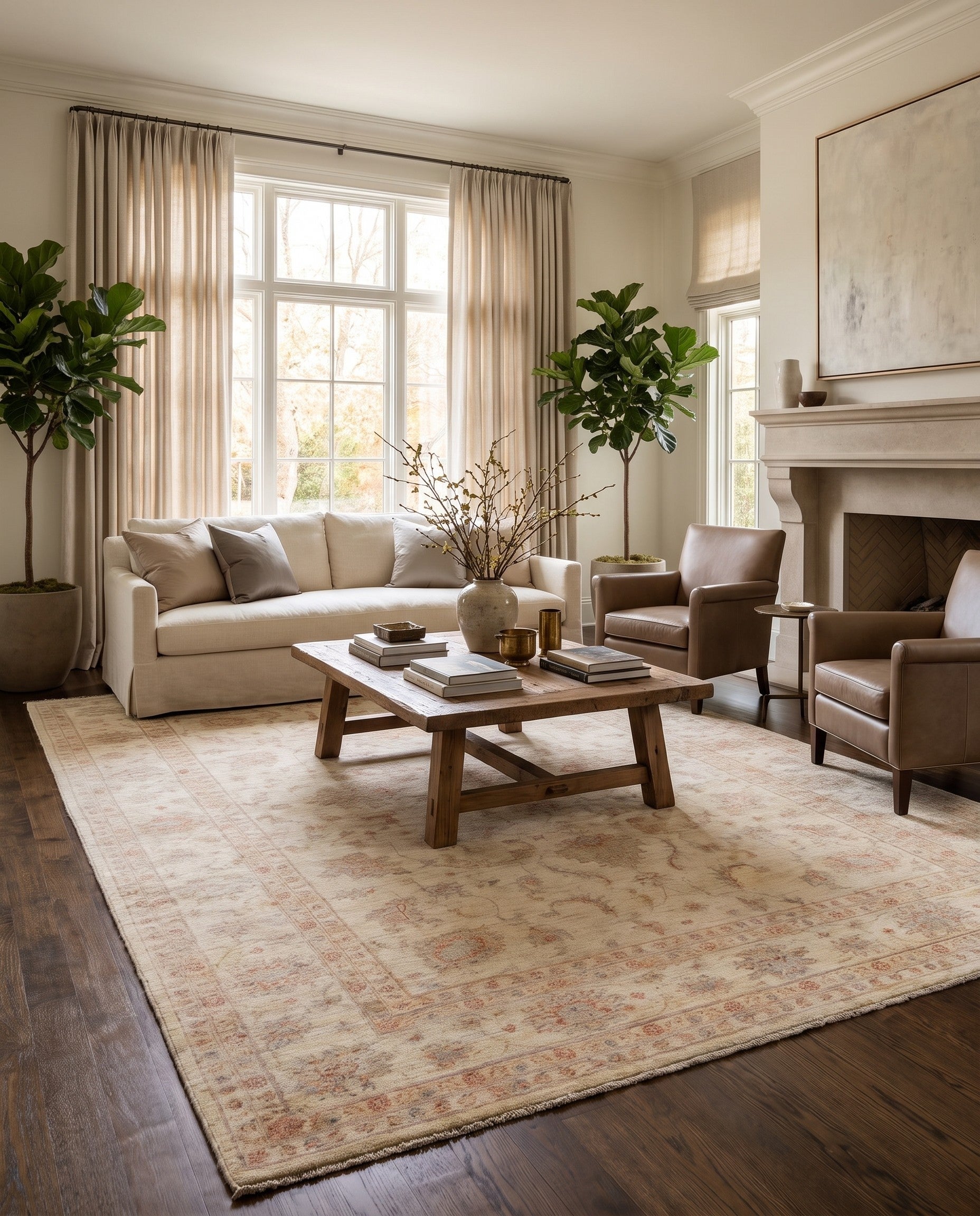6' 10 x 10' 4 Hand Knotted Ziegler Rug
