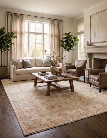 6' 10 x 10' 4 Hand Knotted Ziegler Rug