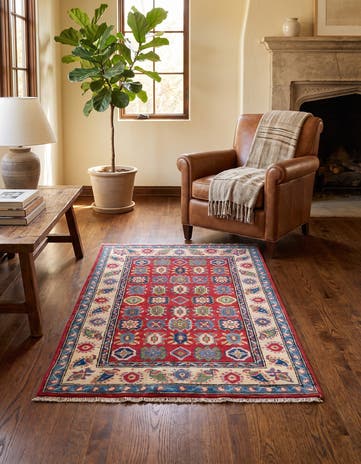 2' 7 x 4' 5 Hand Knotted Kazak Rug