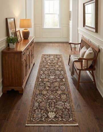 Brown Grand Tradition Runner Rug