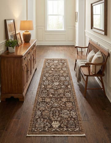 Brown Grand Tradition Runner Rug