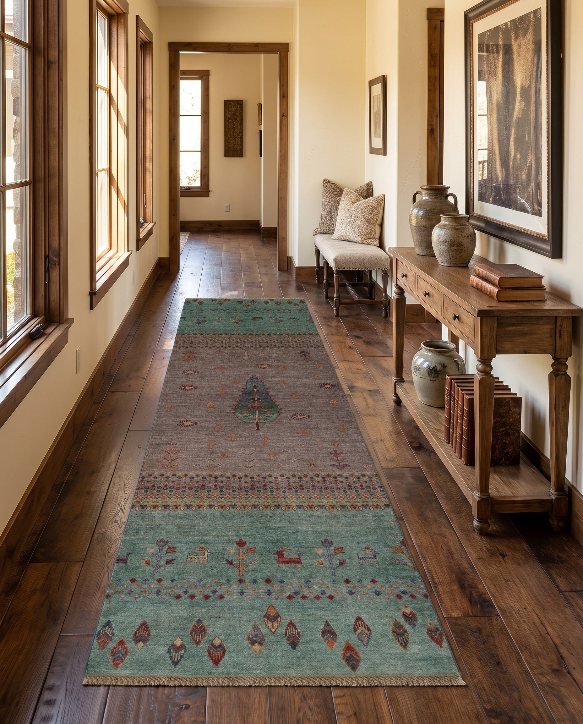 2' 9 x 8' 6 Hand Knotted Kazak Runner Rug