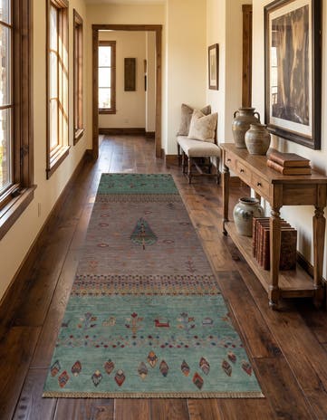 2' 9 x 8' 6 Hand Knotted Kazak Runner Rug