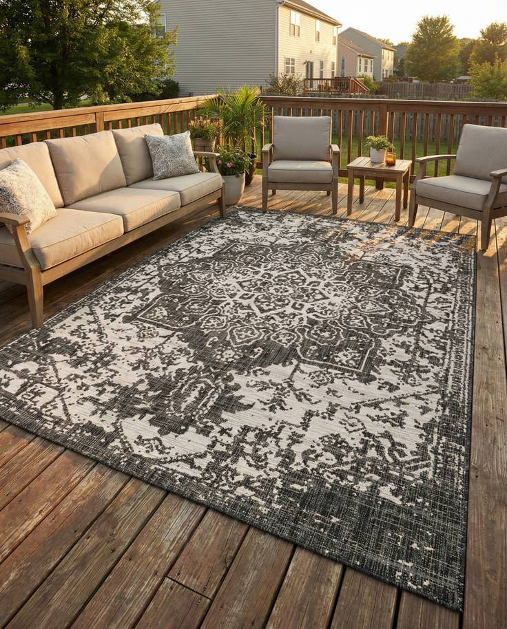 Detail image of 7' 10 x 10' Easy-Clean Jill Zarin Dubai Indoor / Outdoor Rug