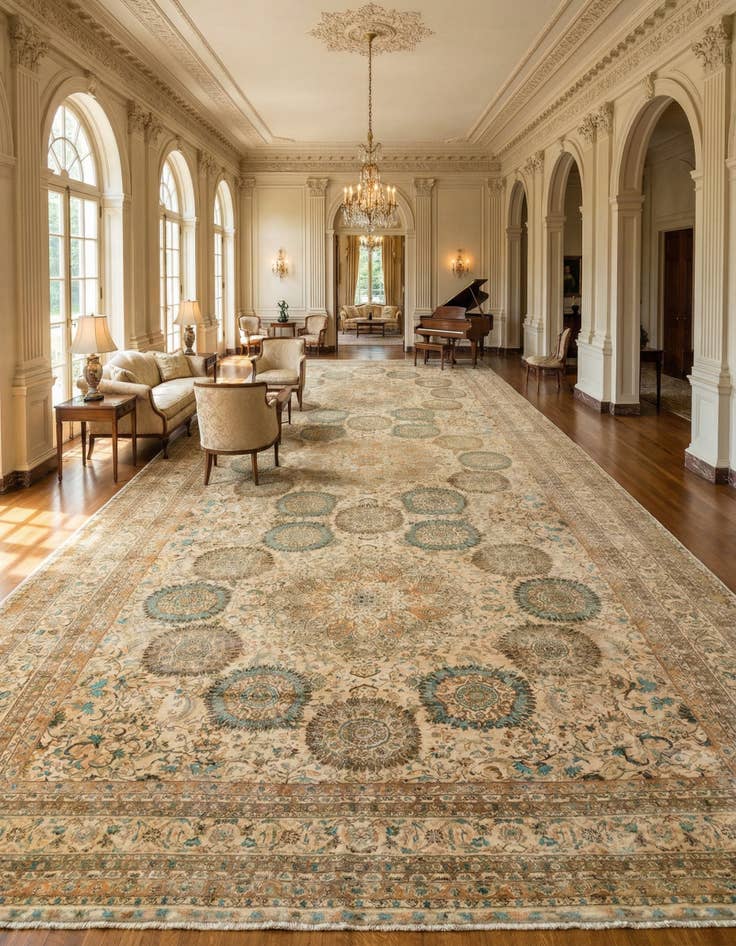 Detail image of 16' 5 x 34' 4 Hand Knotted Peshawar Ziegler Rug