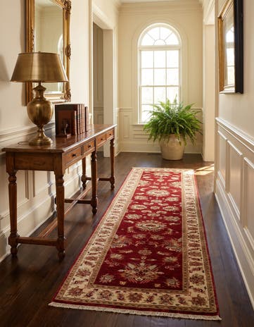 2' 9 x 9' 10 Hand Knotted Peshawar Ziegler Runner Rug