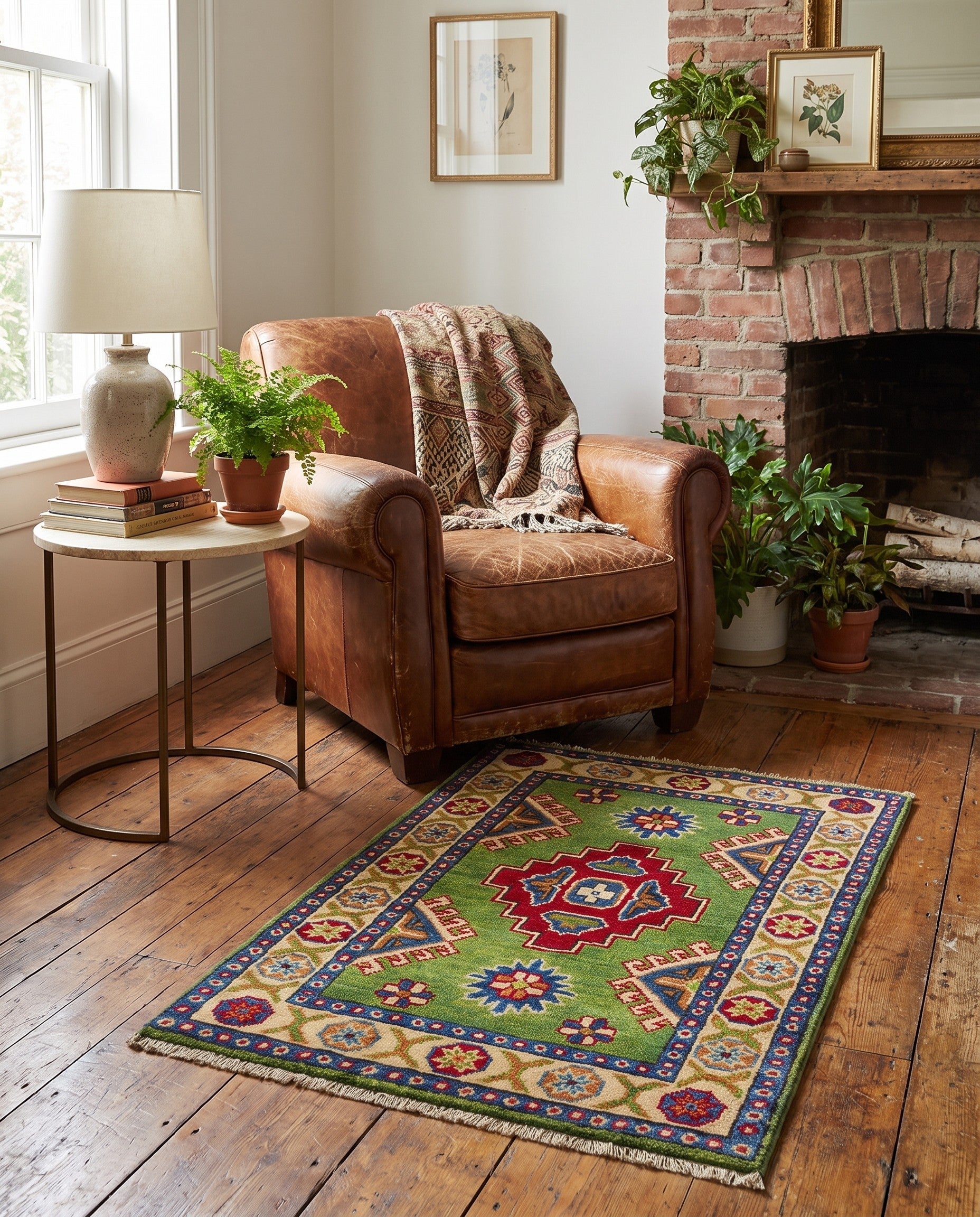 1' 11 x 2' 11 Hand Knotted Kazak Rug