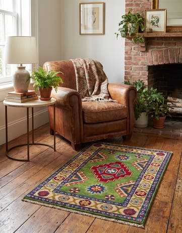 1' 11 x 2' 11 Hand Knotted Kazak Rug
