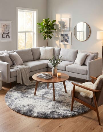 6' x 6' Soft Touch Shag Round Rug
