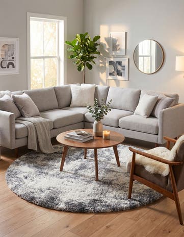 6' x 6' Soft Touch Shag Round Rug