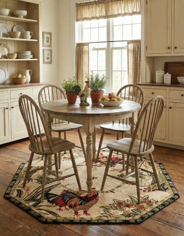 5' 3 x 5' 3 Pastoral Octagon Rug