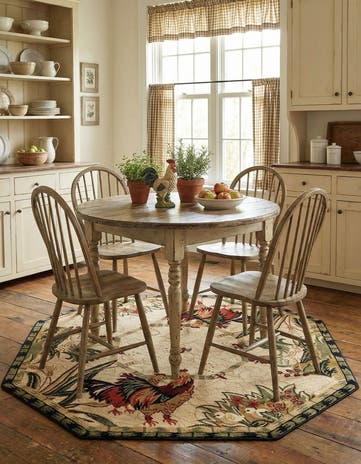 Cream Country Octagon Rug