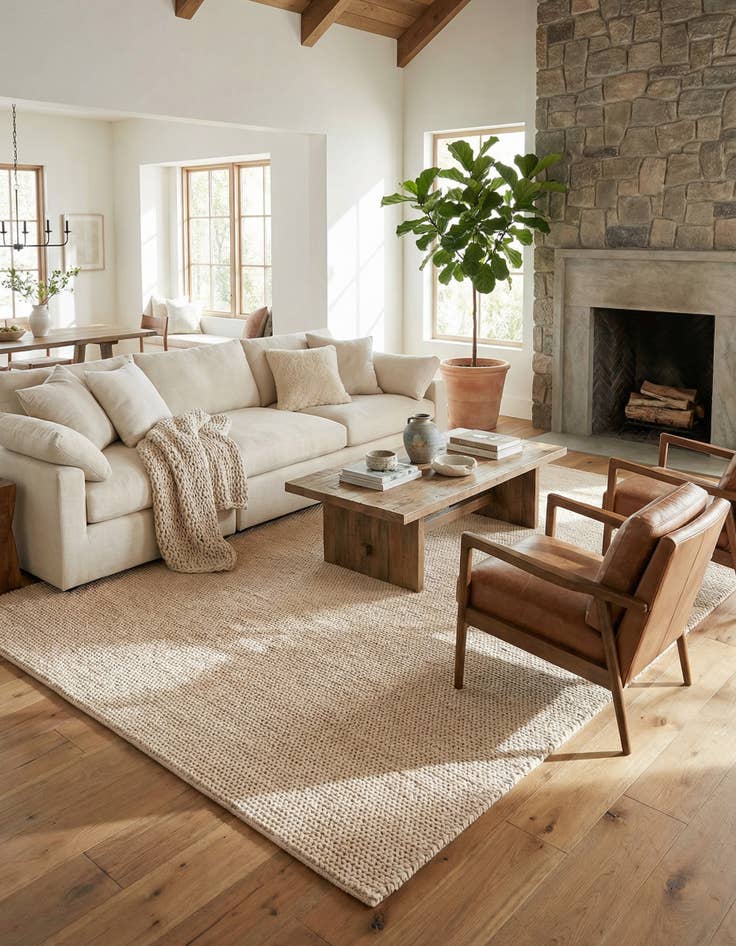 Detail image of 10' x 14' 1  Hand Woven Lana New Zealand Wool Rug