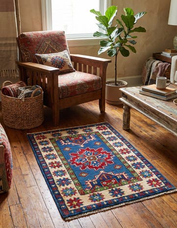 2' x 2' 11 Hand Knotted Kazak Rug