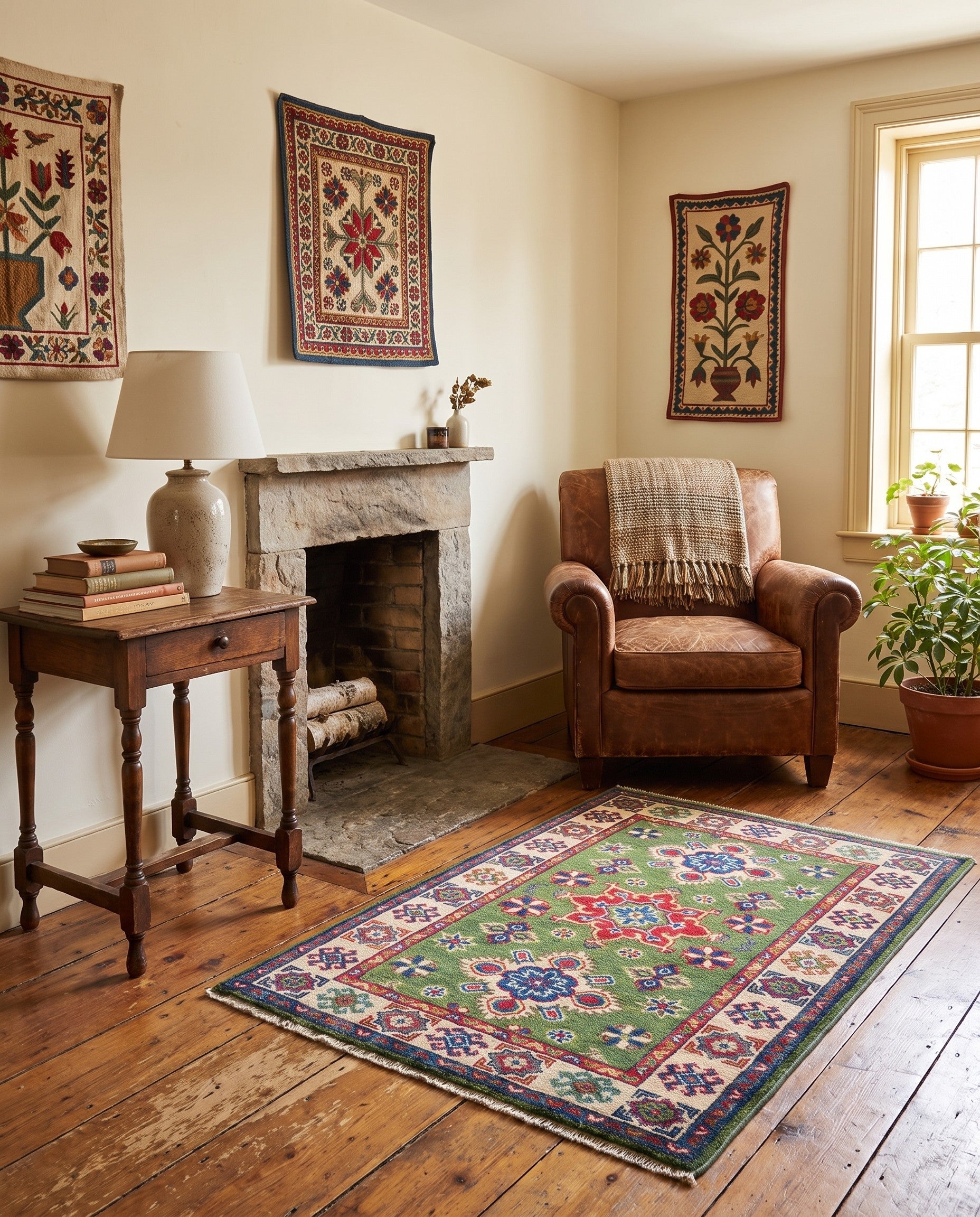 2' 8 x 4' 1 Hand Knotted Kazak Rug