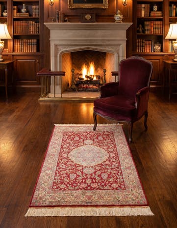 3' 3 x 4' 11 Ghom Silk Rug