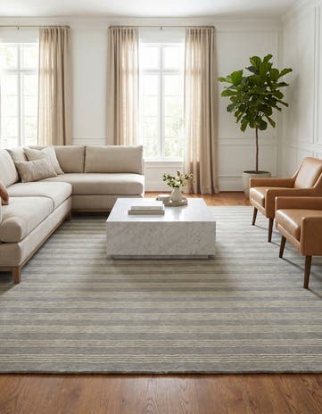 10' x 10' Jill Zarin Striped Wool Square Rug