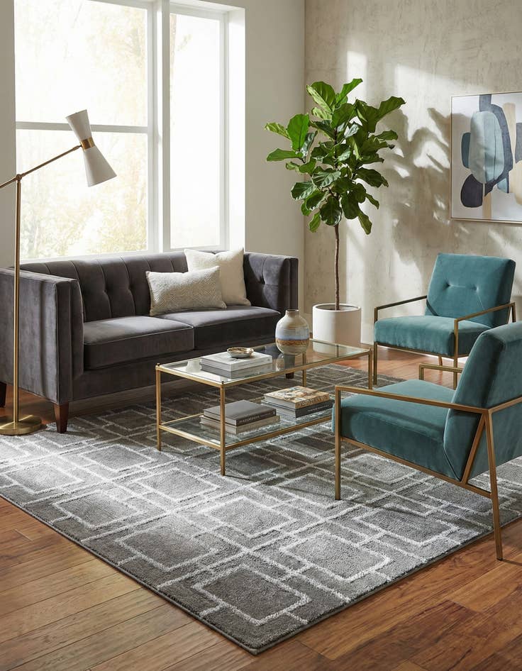 Detail image of 7' 10 x 7' 10 Marilyn Monroe&trade; Glam Deco Square Rug