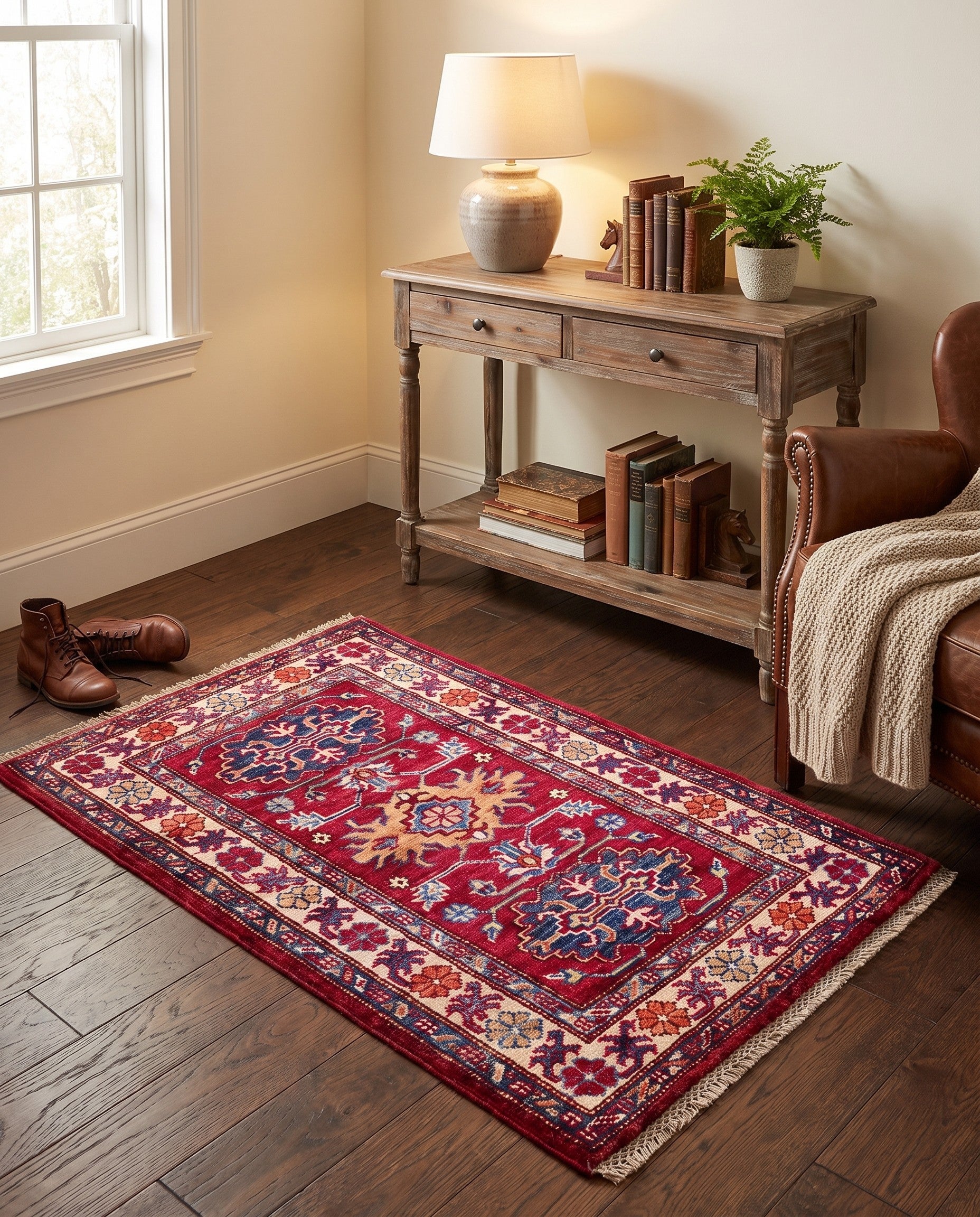 2' x 3' 1 Hand Knotted Kazak Rug